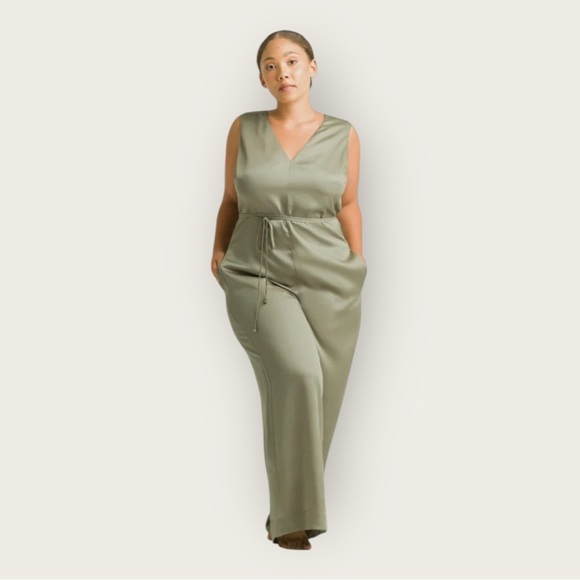 NWT | Ettitude | Sleeveless Jumpsuit | Olive Green | XL - Picture 13 of 13